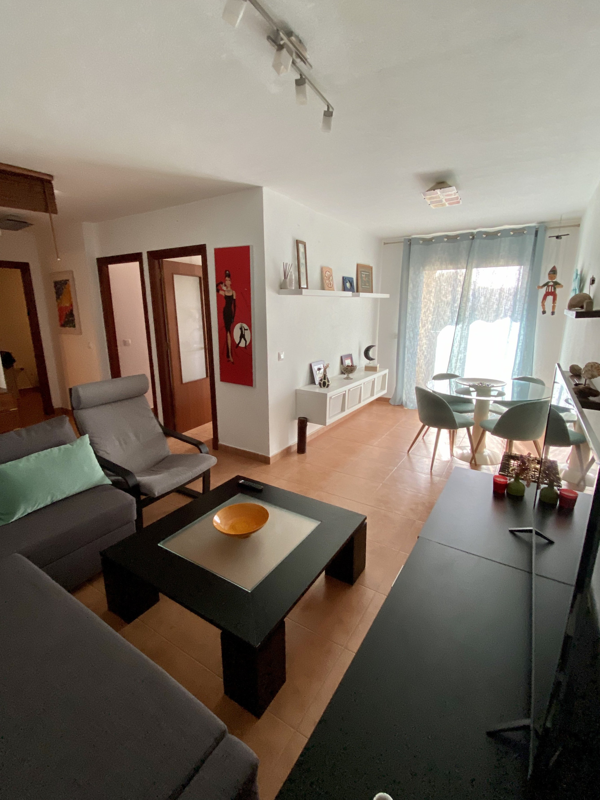 Open plan living dining area