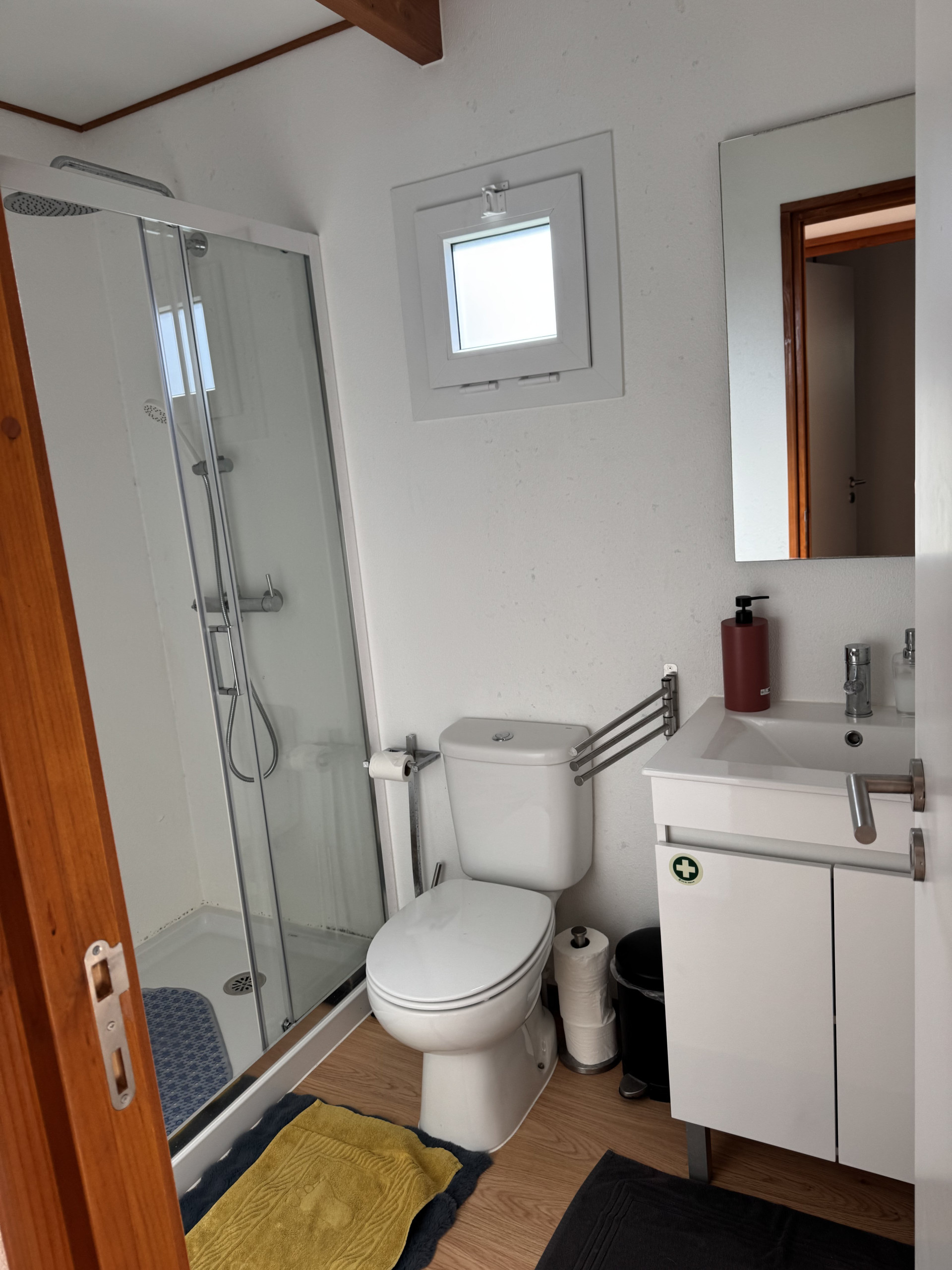 Bathroom with sink and shower
