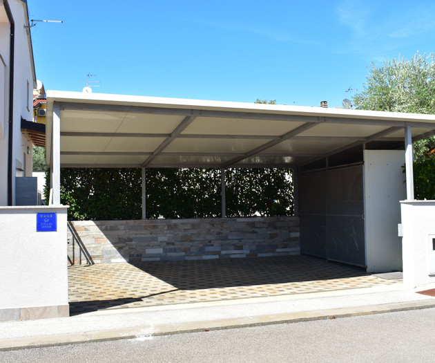 Carport with storage space