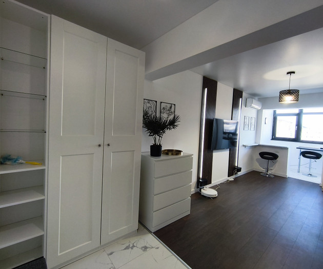 Wardrobe and living room view
