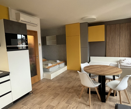 Yellow apartment near Brno city center