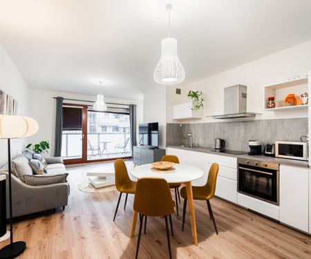 Spacious apartment with a balcony