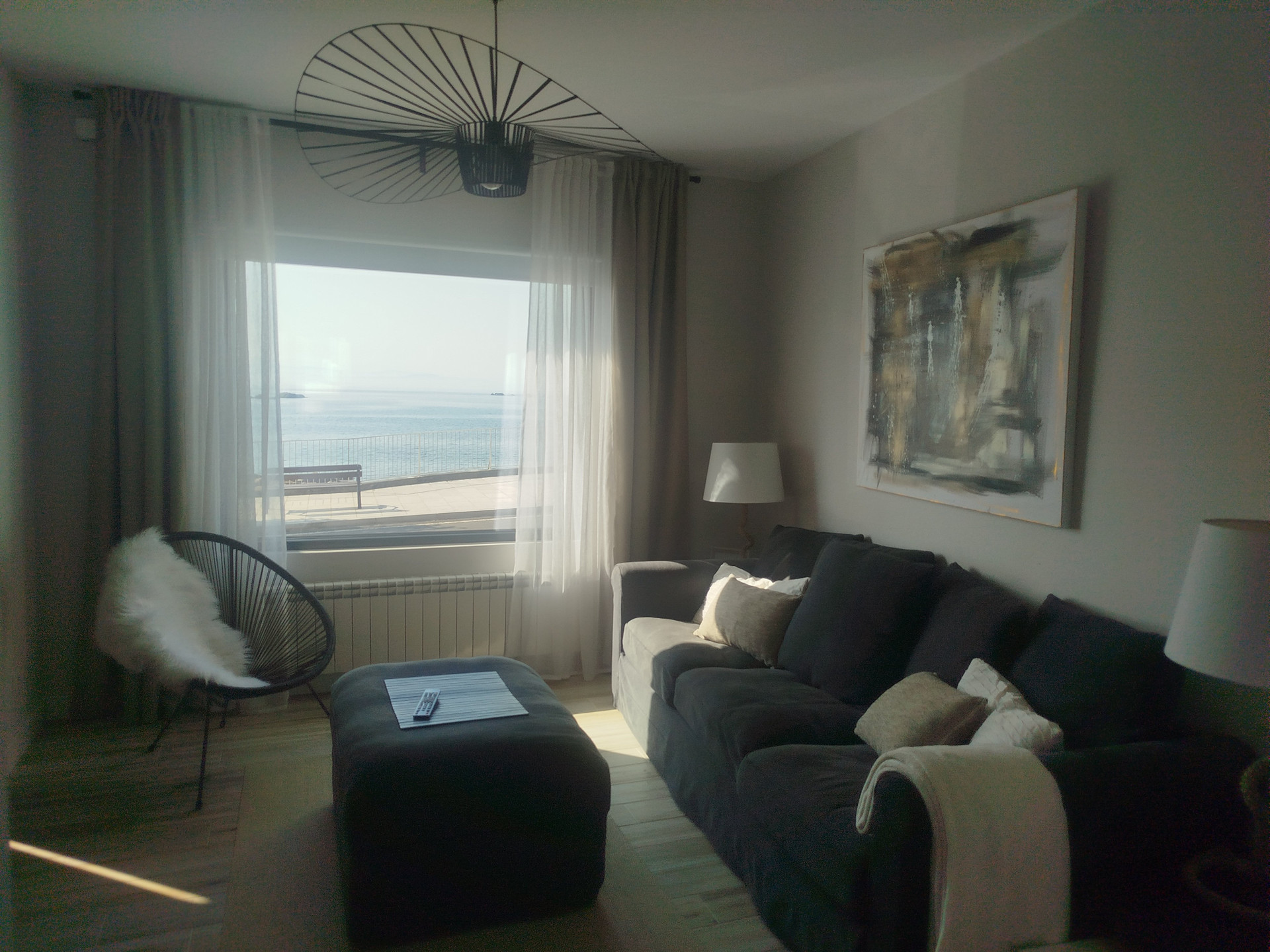 Living room with sea view