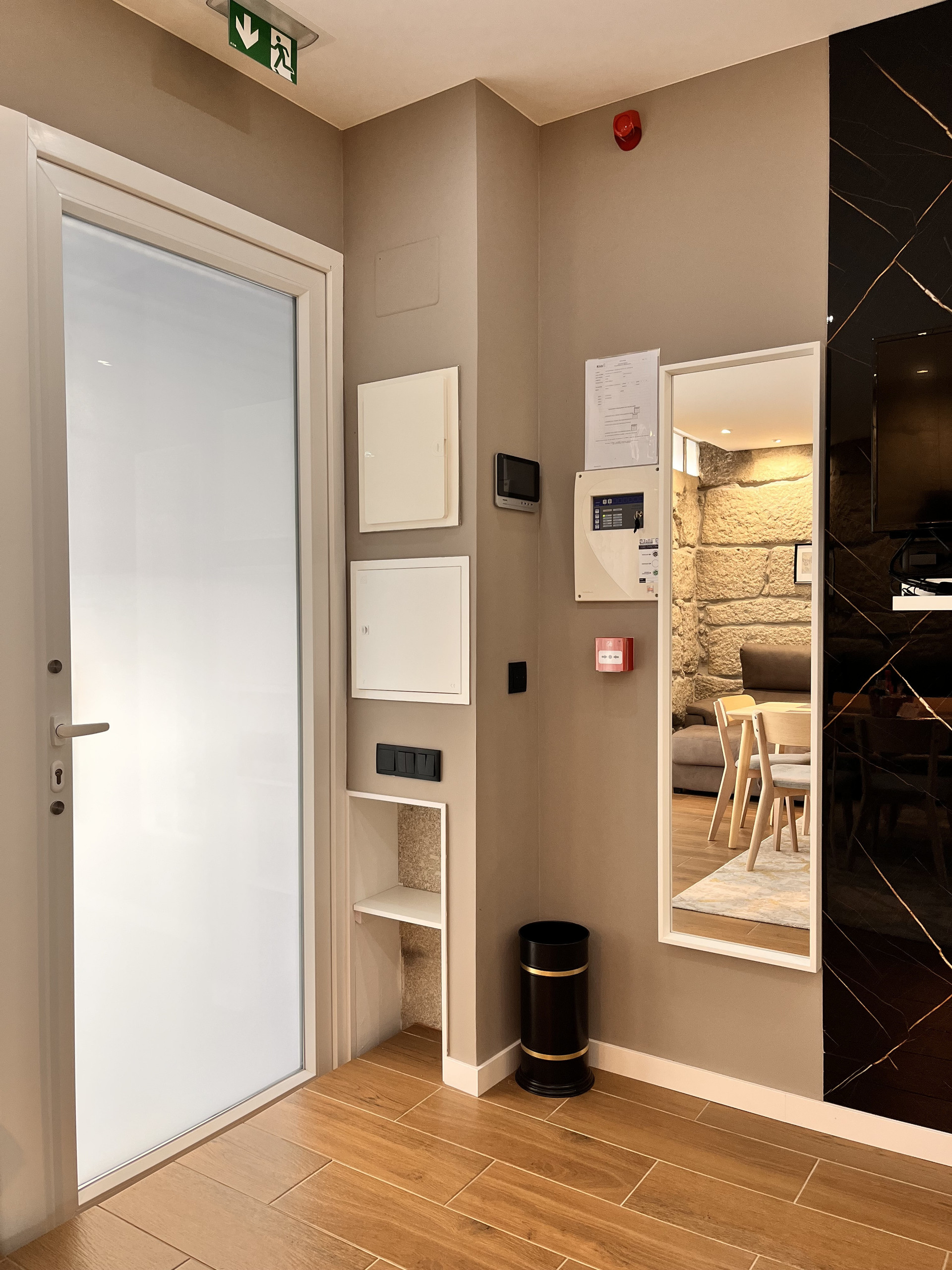 Entrance door with video intercom