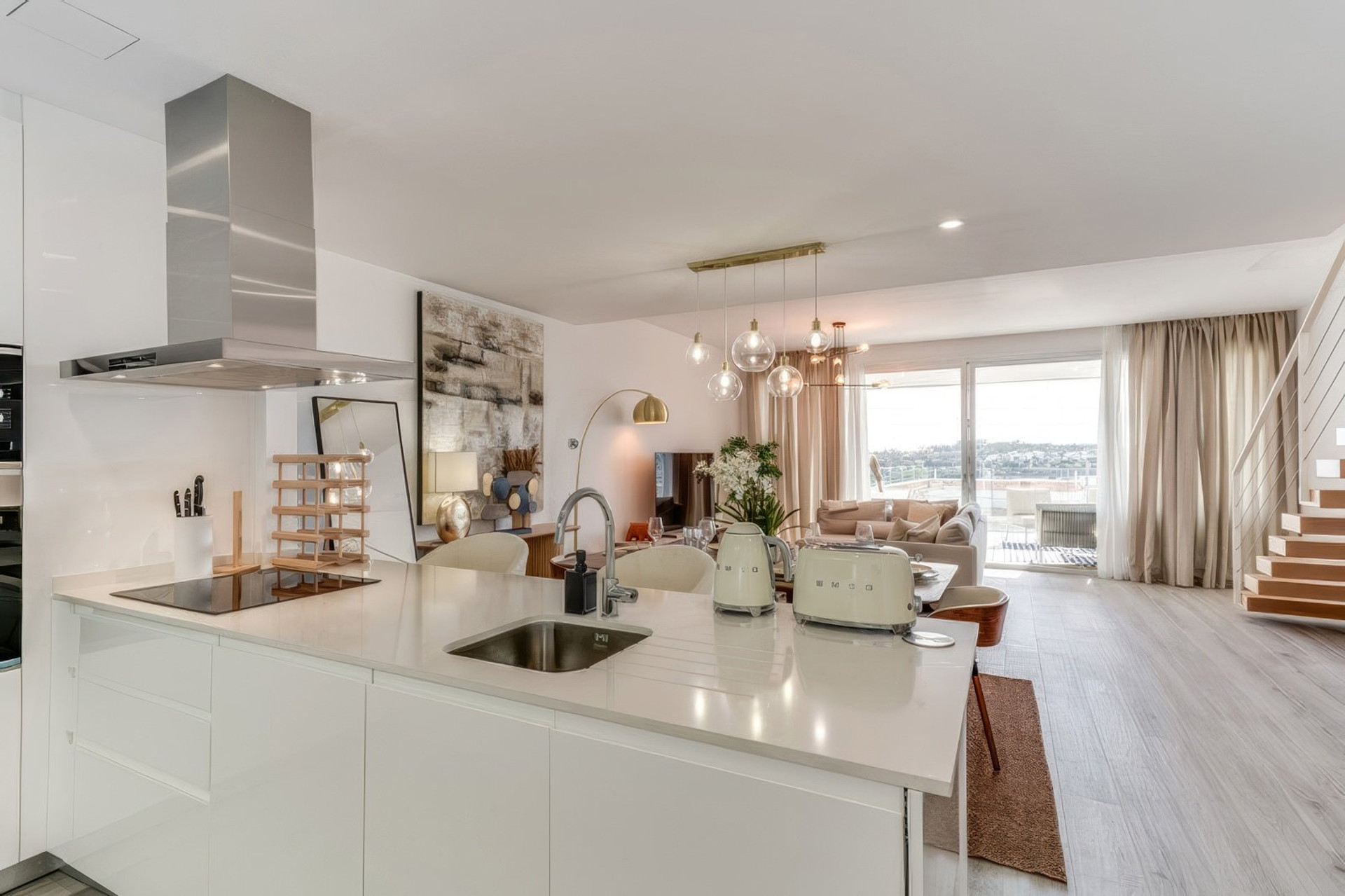 Kitchen with open living view