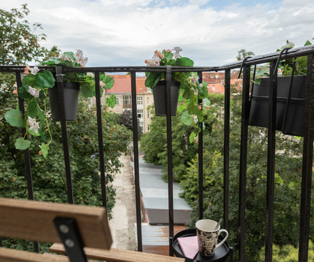 Modern and Bright studio with balcony