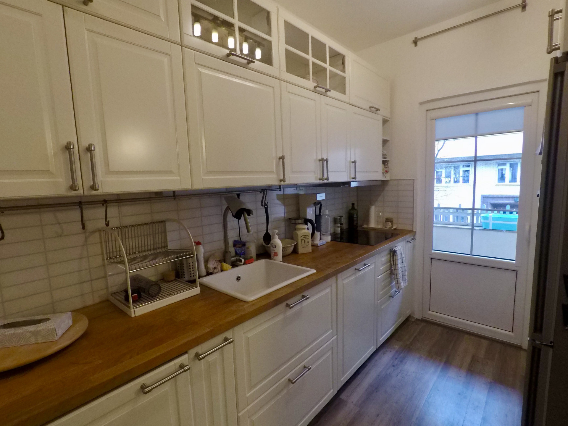 Kitchen + balcony view