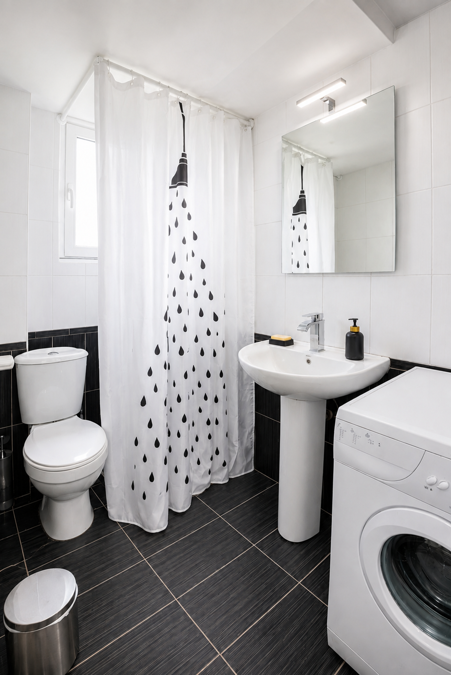 Bathroom with washing machine