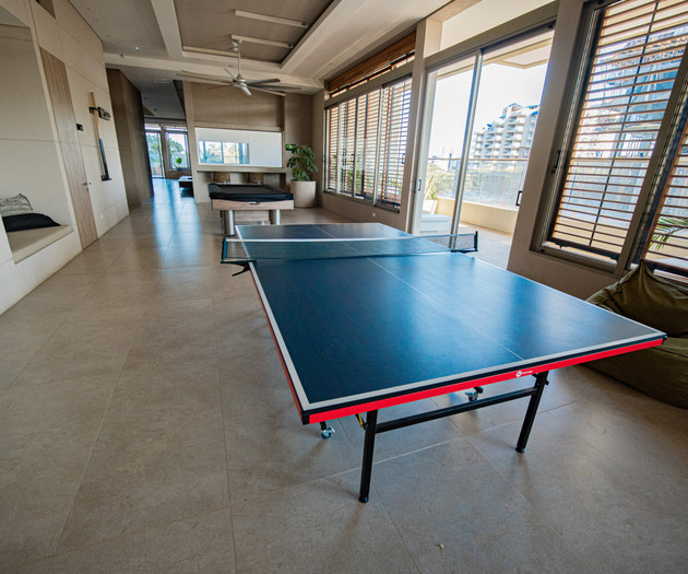 Game room with ping pong