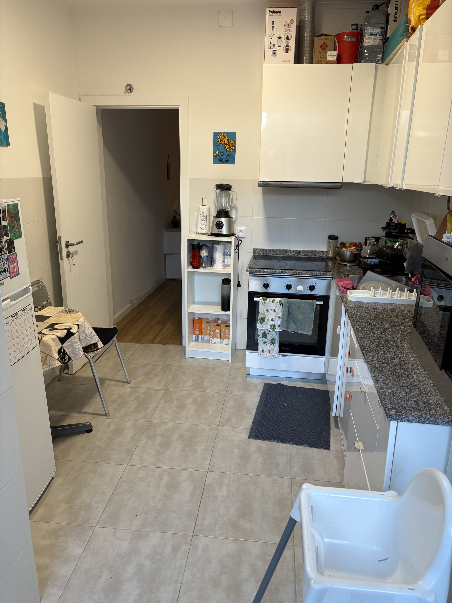 Kitchen with stove and counters