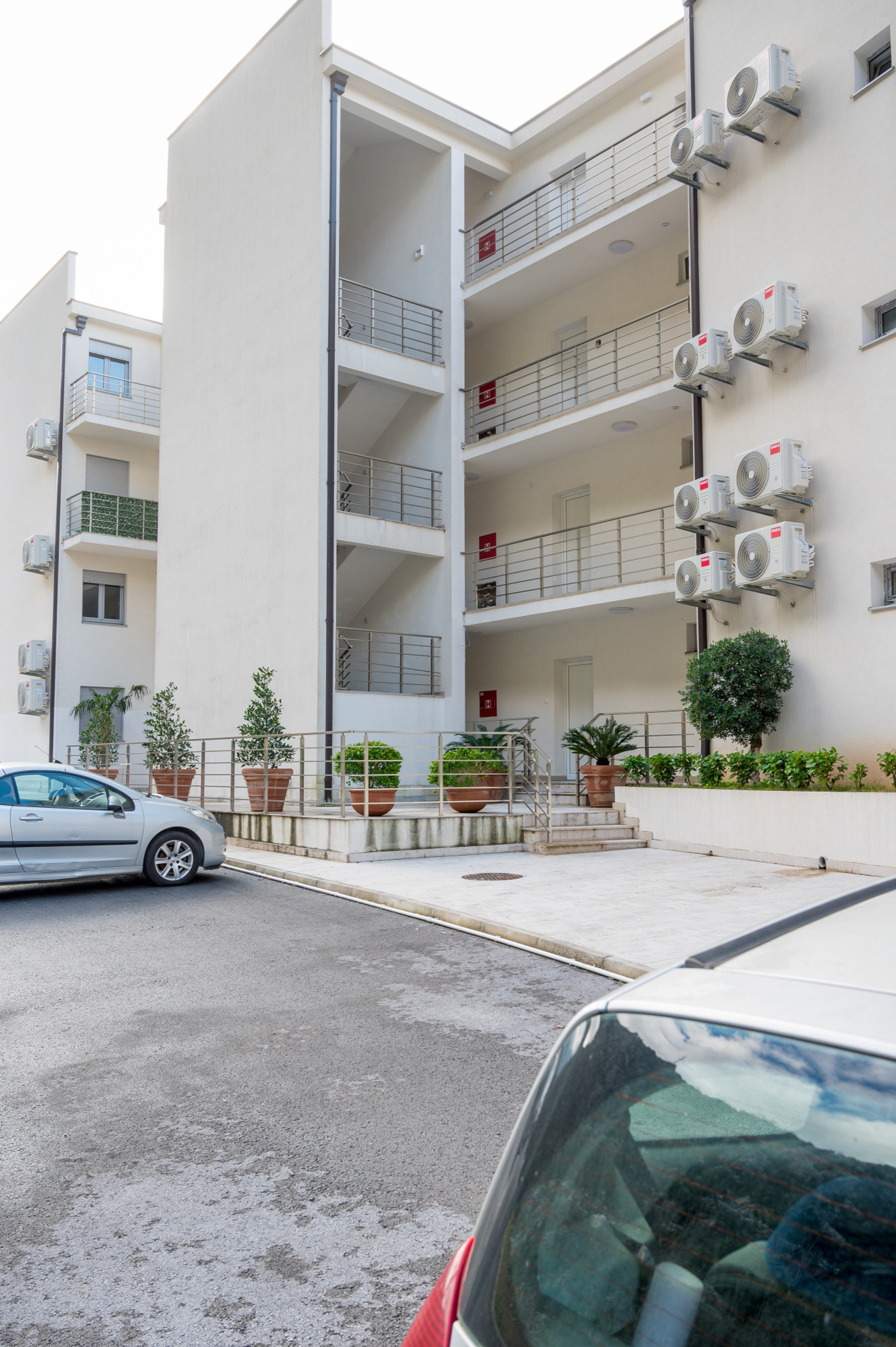 Parking on the back side of the building
