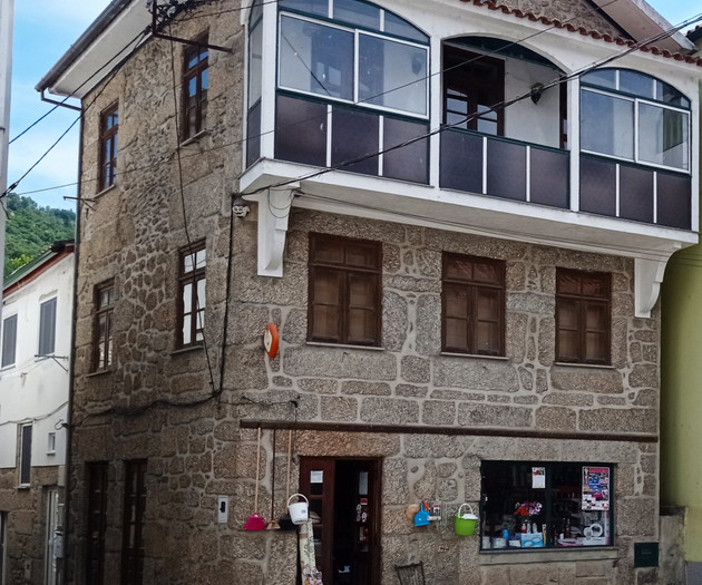 House in village close to river beach and ski
