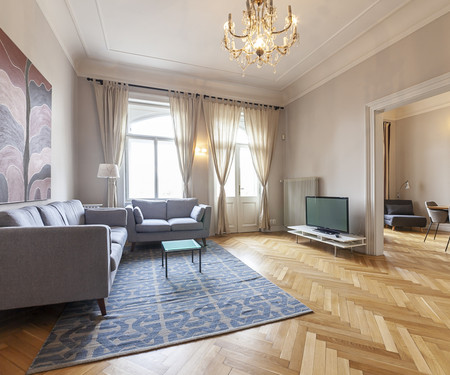 Spacious apartment with Prague castle view