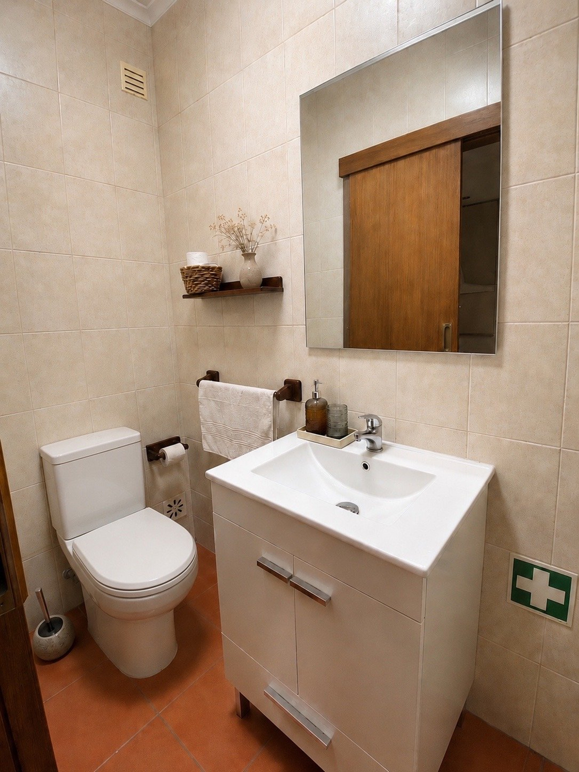Guest toilet with sink