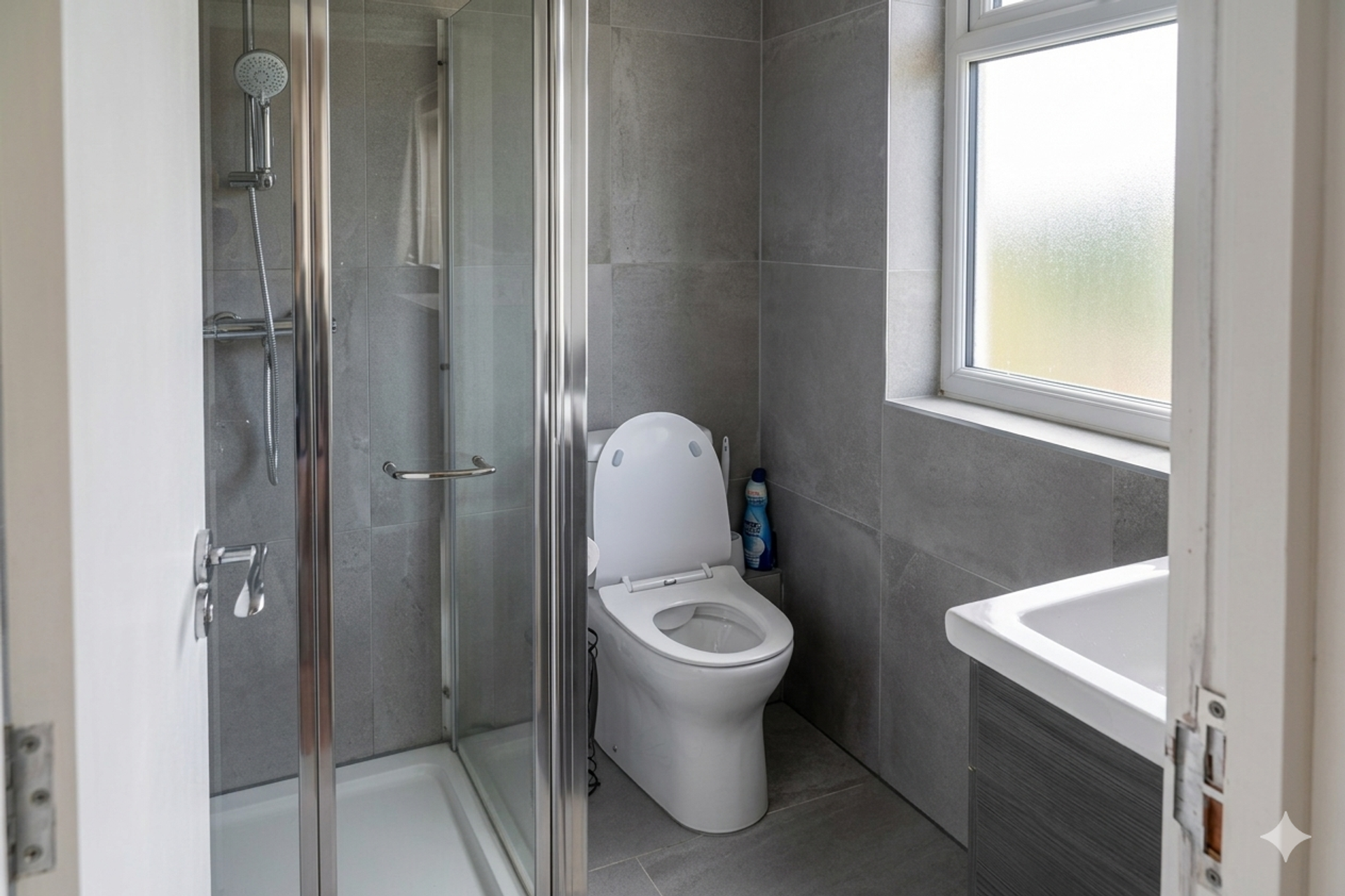 Bathroom with shower and toilet