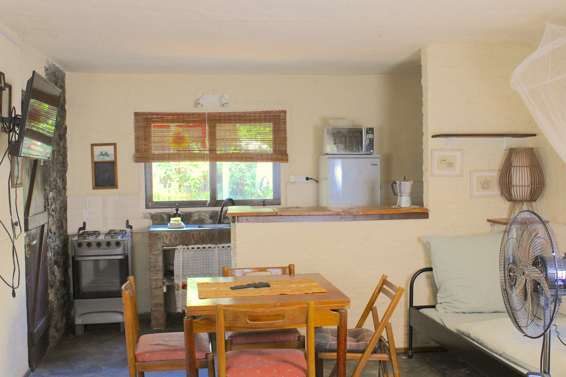 Open living dining kitchen area, Smart TV
