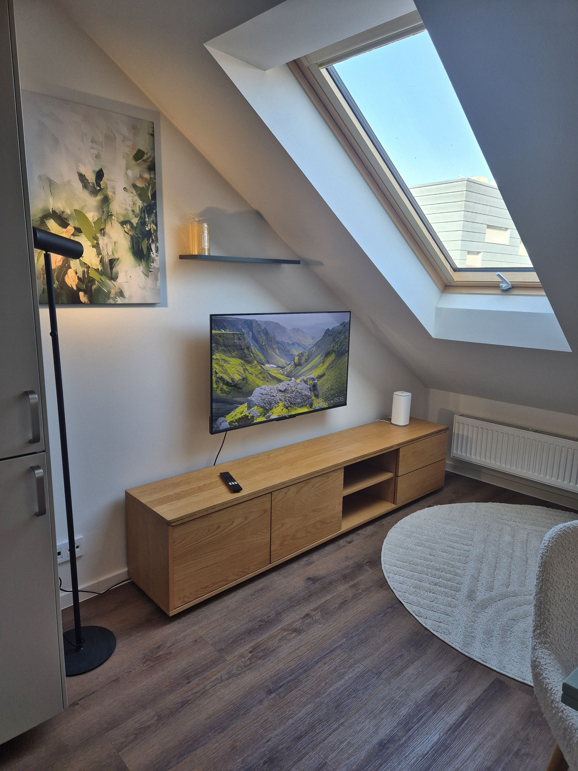 TV unit and skylight