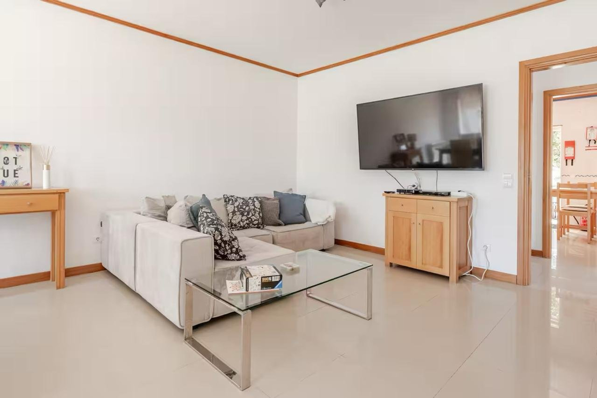 Living room with sectional sofa