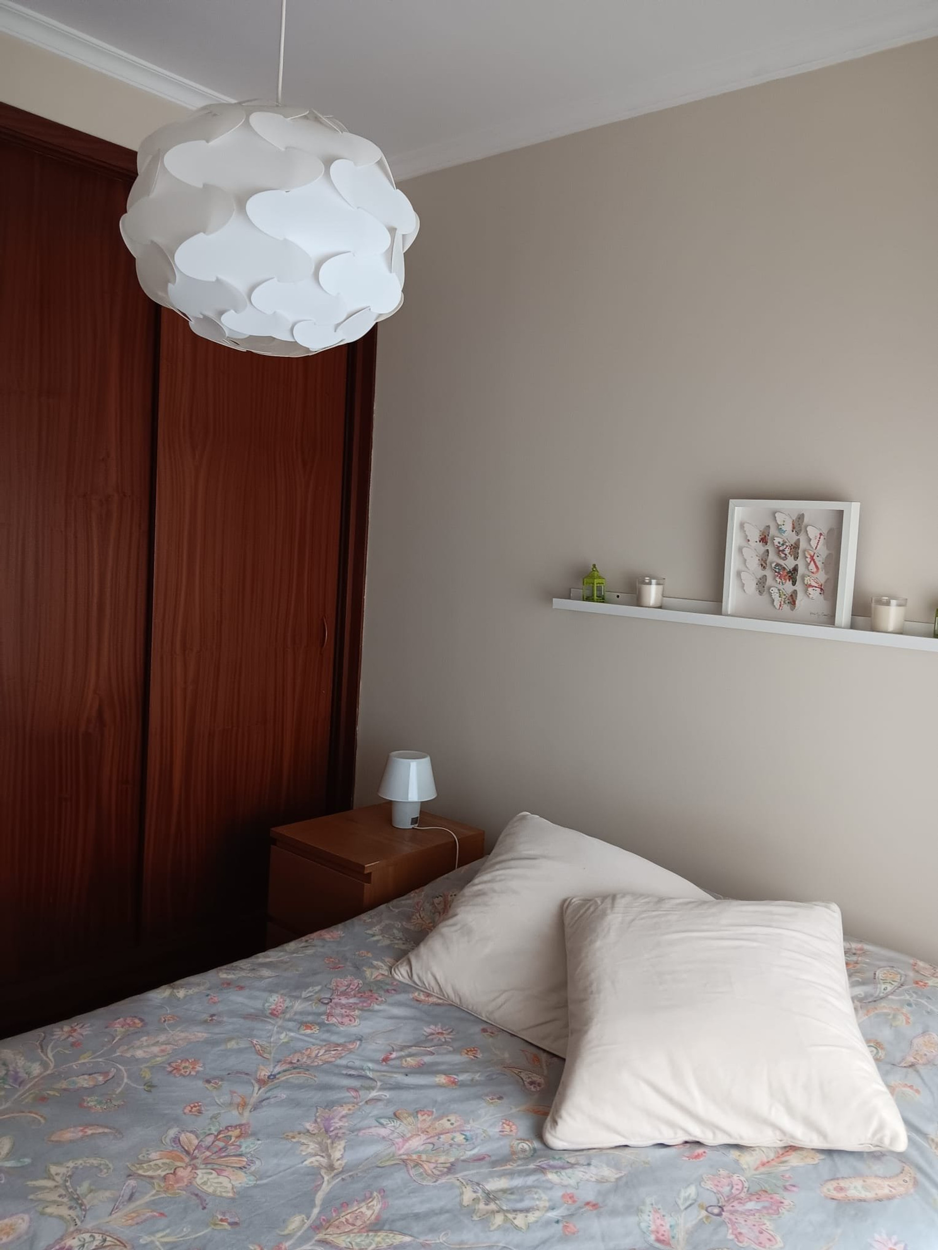 Bedroom wardrobe and decorative lamp