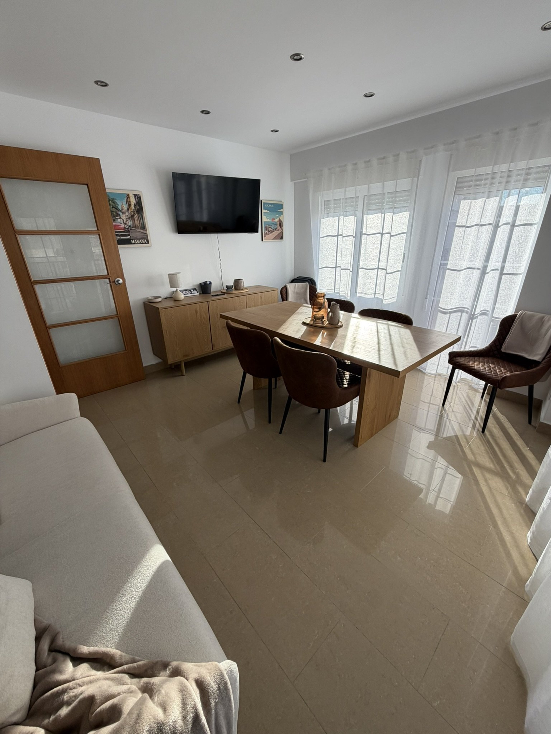 Living room with sofa and TV