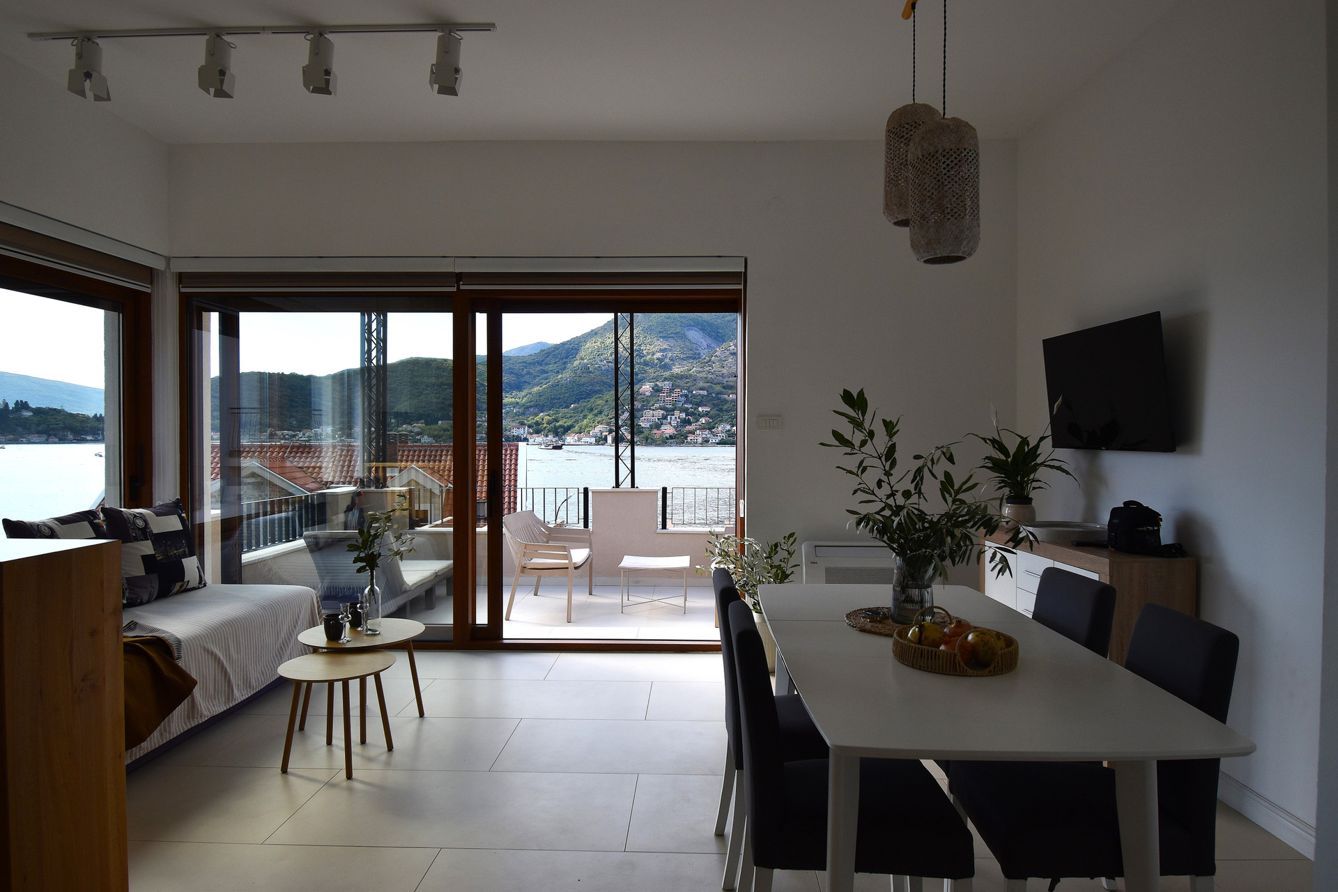 Open living room with terrace access