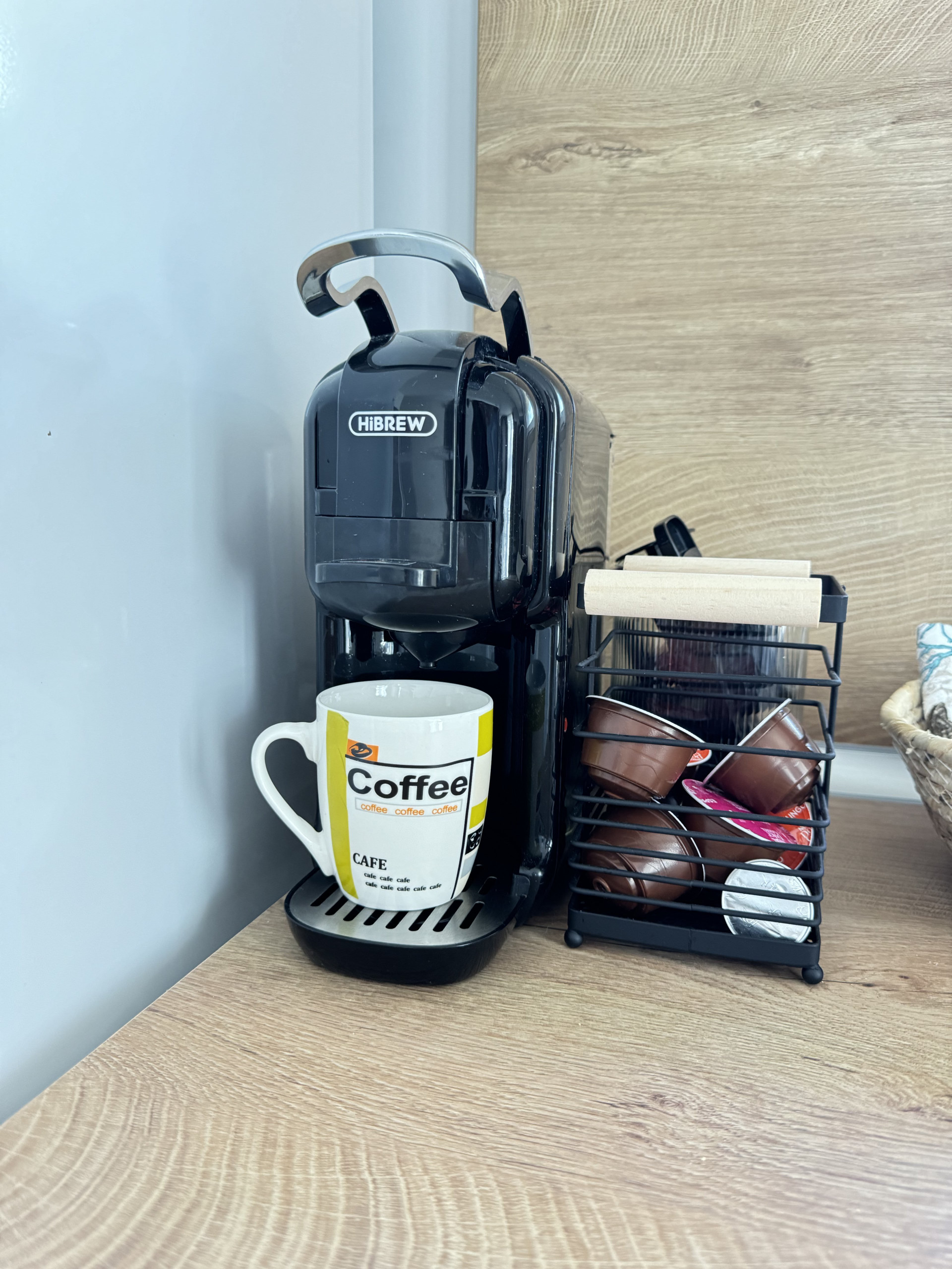 Coffee maker on counter