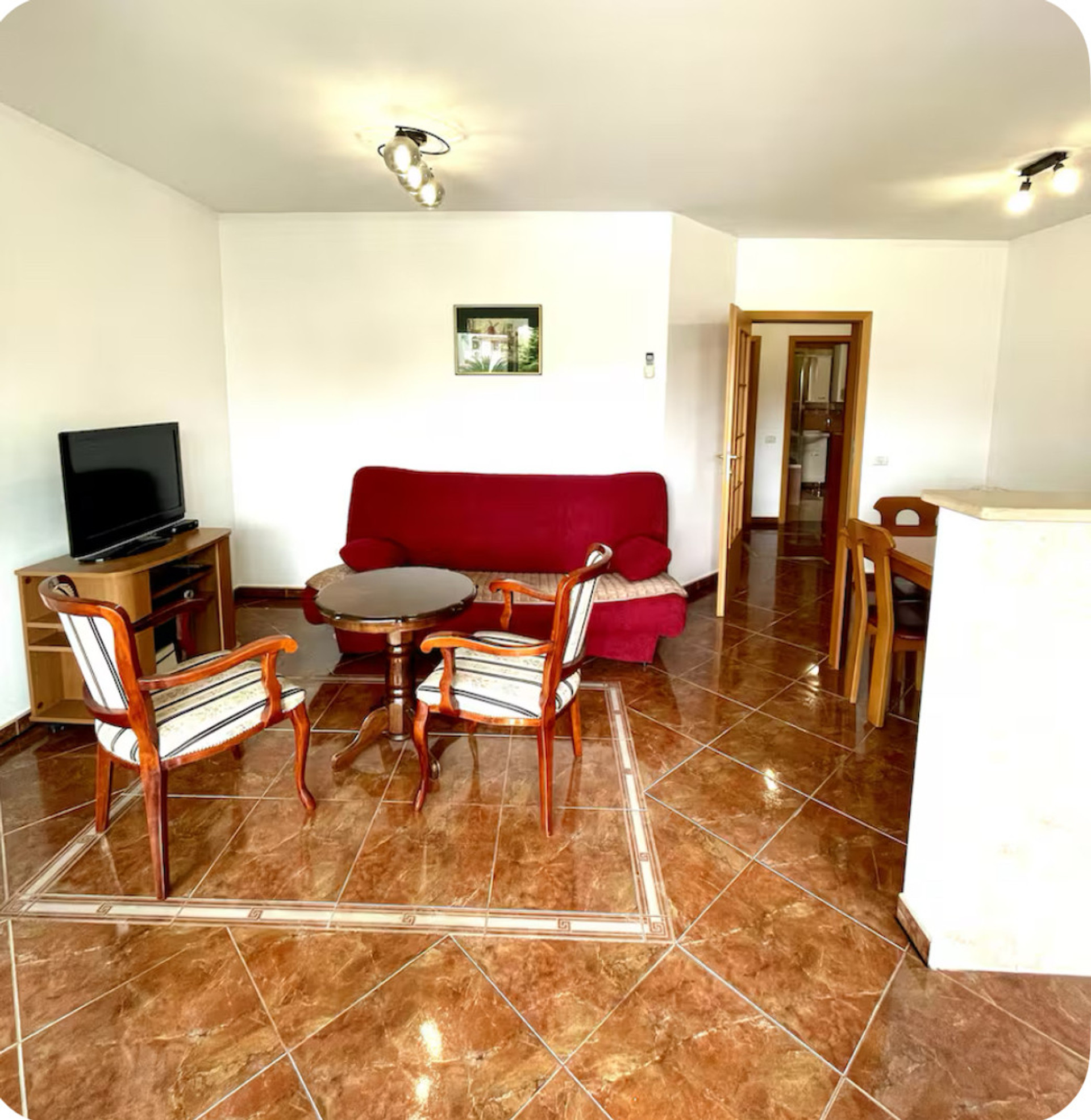 Living room with sofa bed