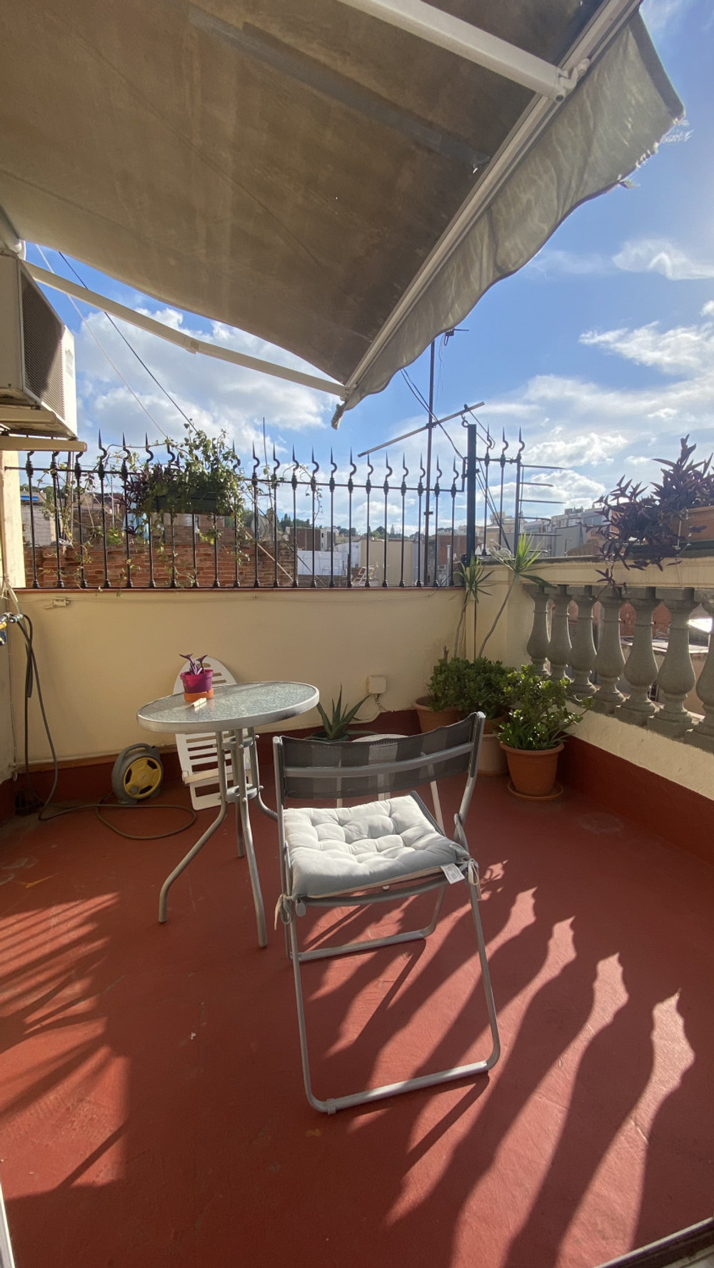 Sunny and panoramic studio terrace