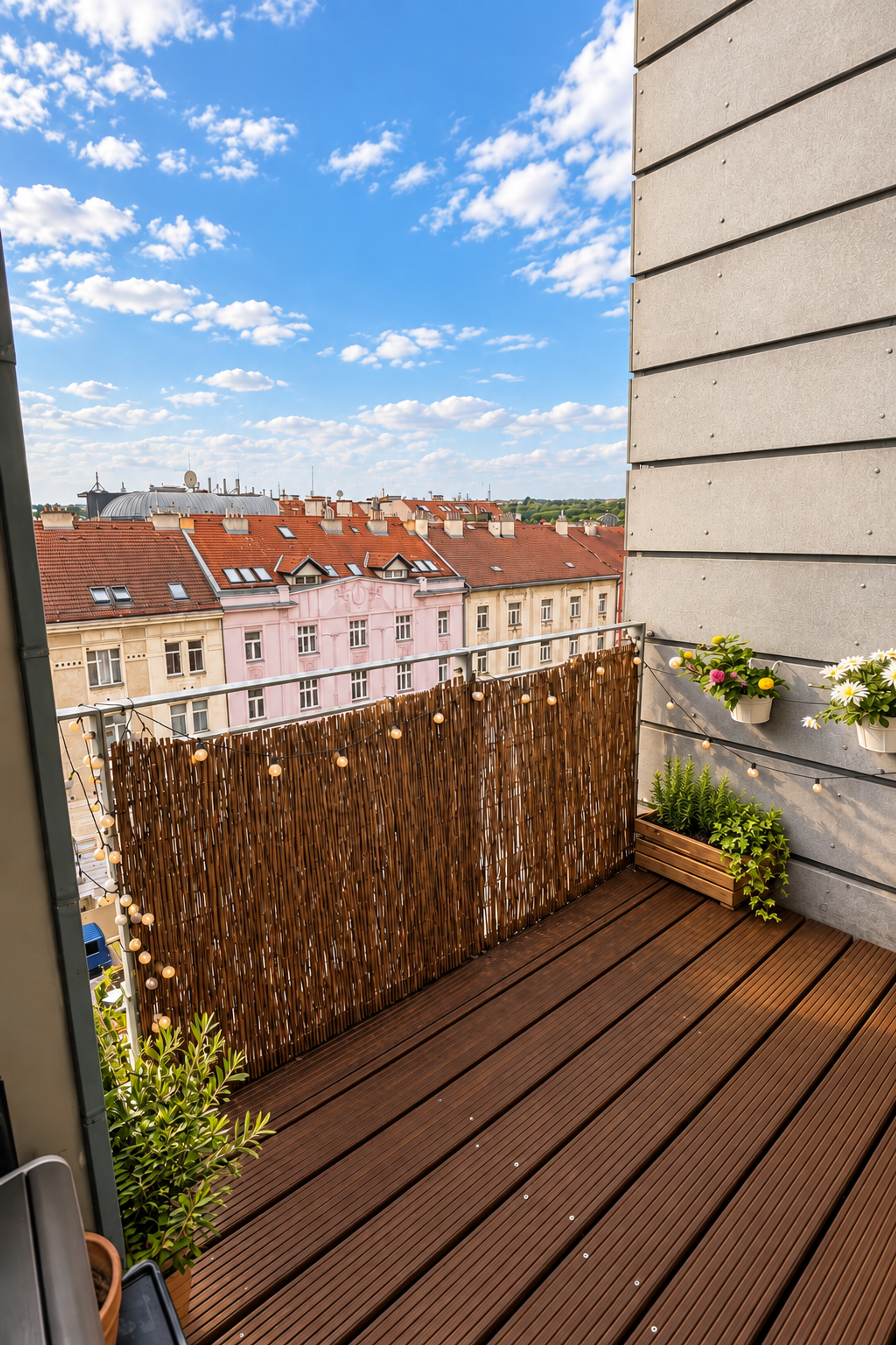 Balcony with city view