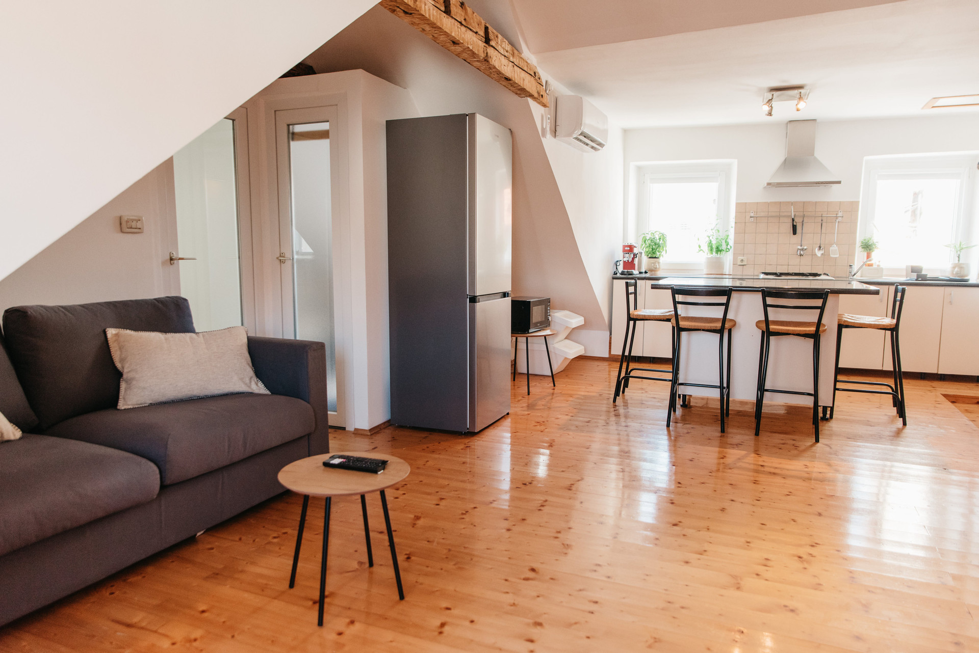 Living room + kitchen