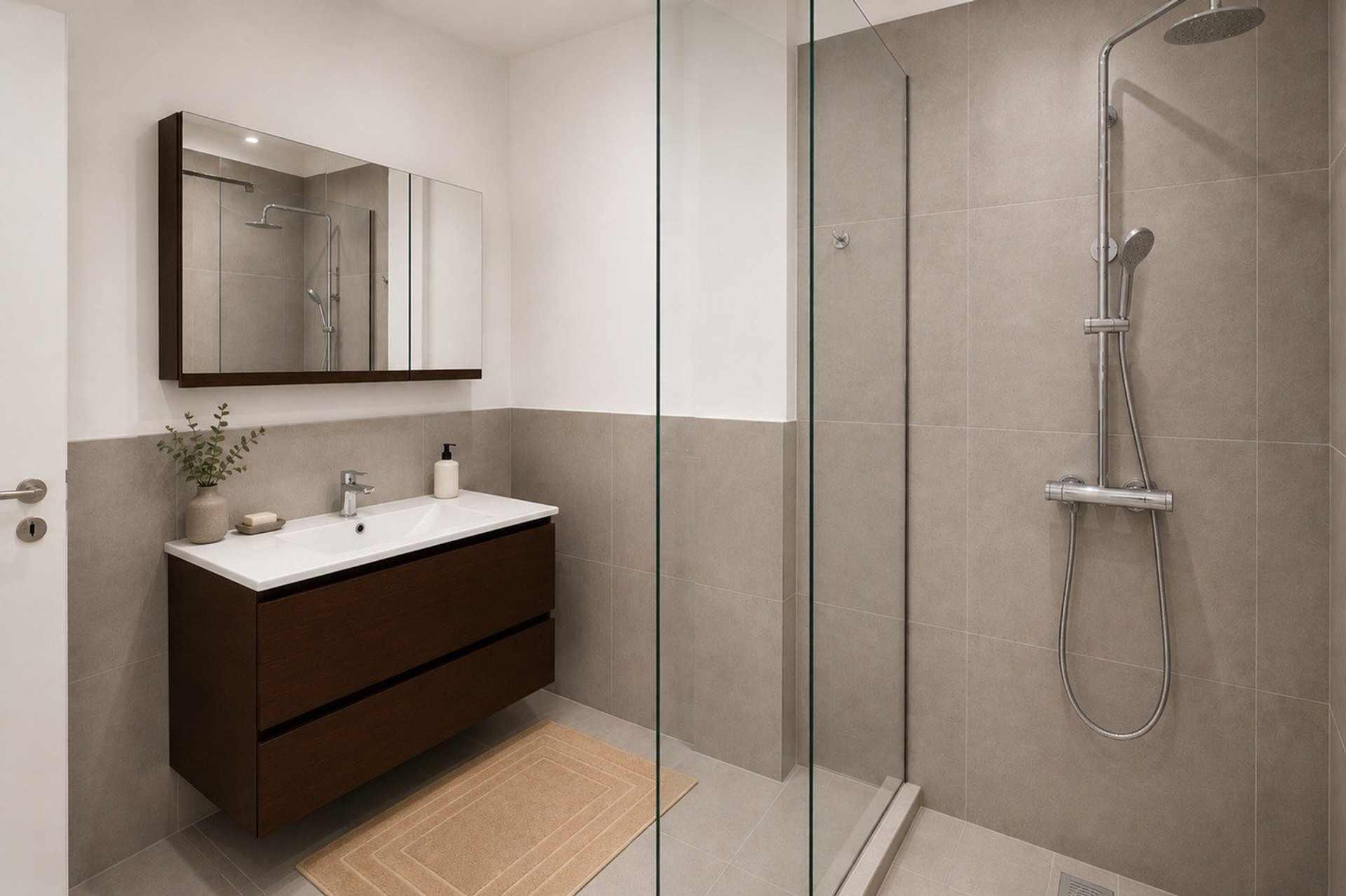Bathroom with walk-in shower