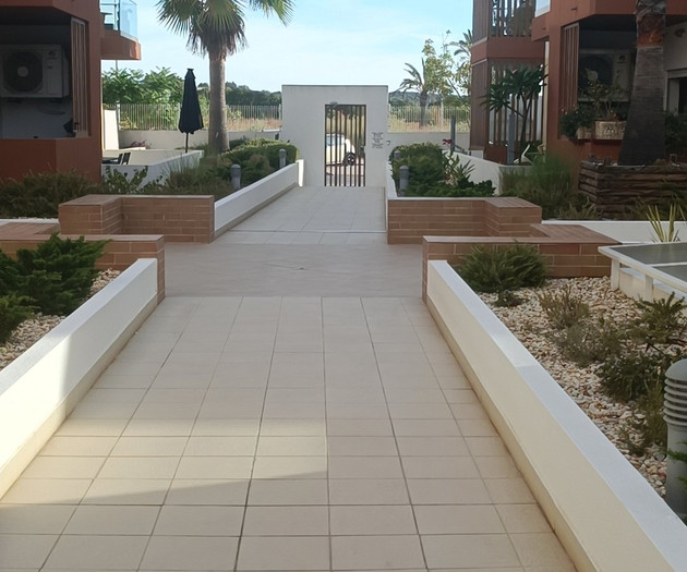 Pathway leading to entrance gate