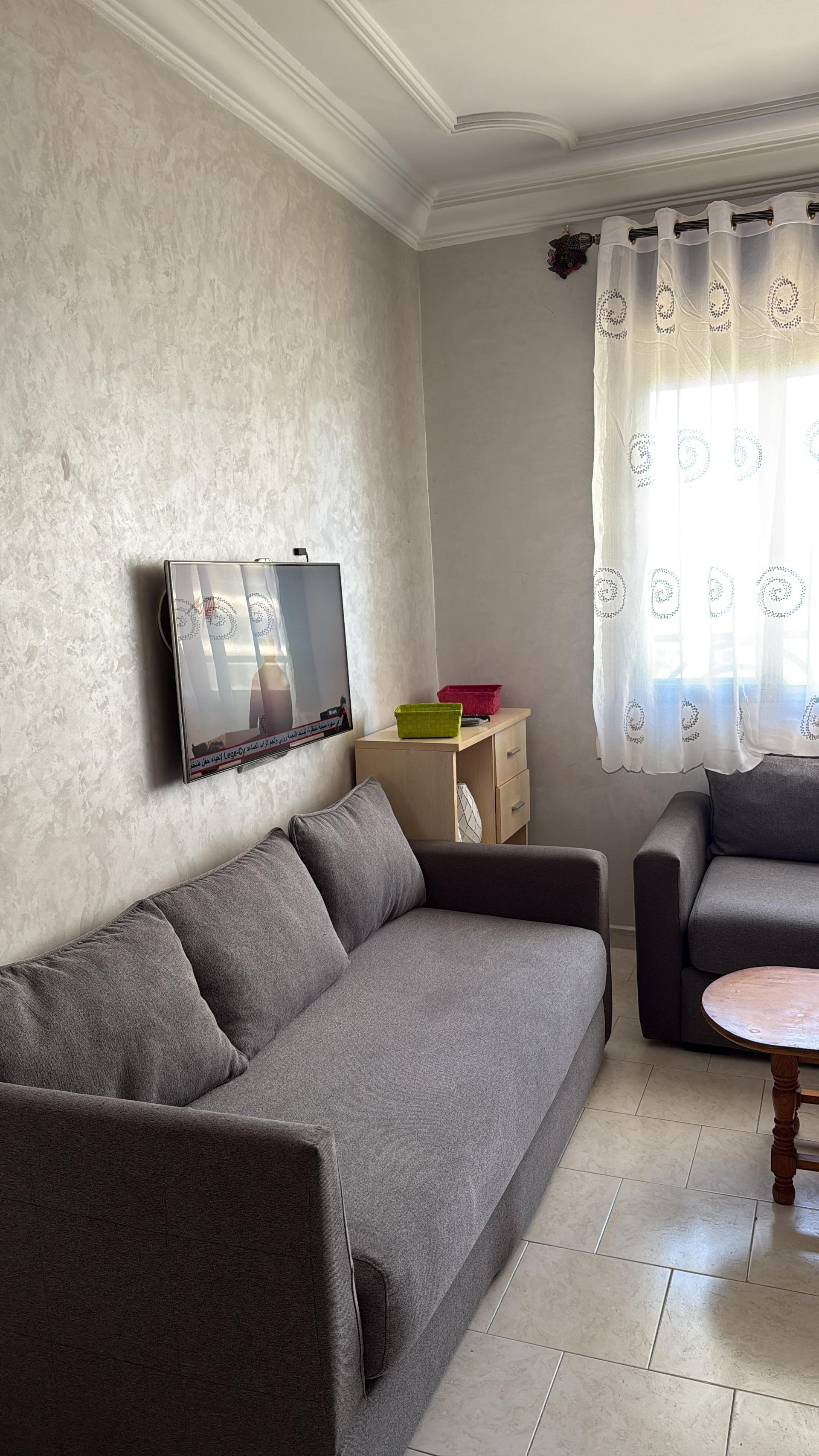 Living room with sofa and TV