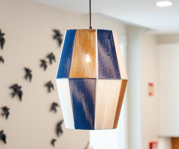 Decorative pendant light closeup