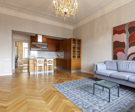 Spacious apartment with Prague castle view