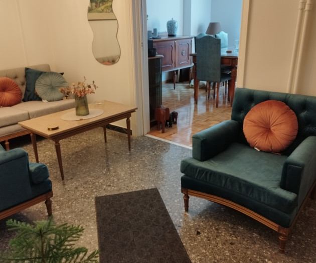 Living room view to dining