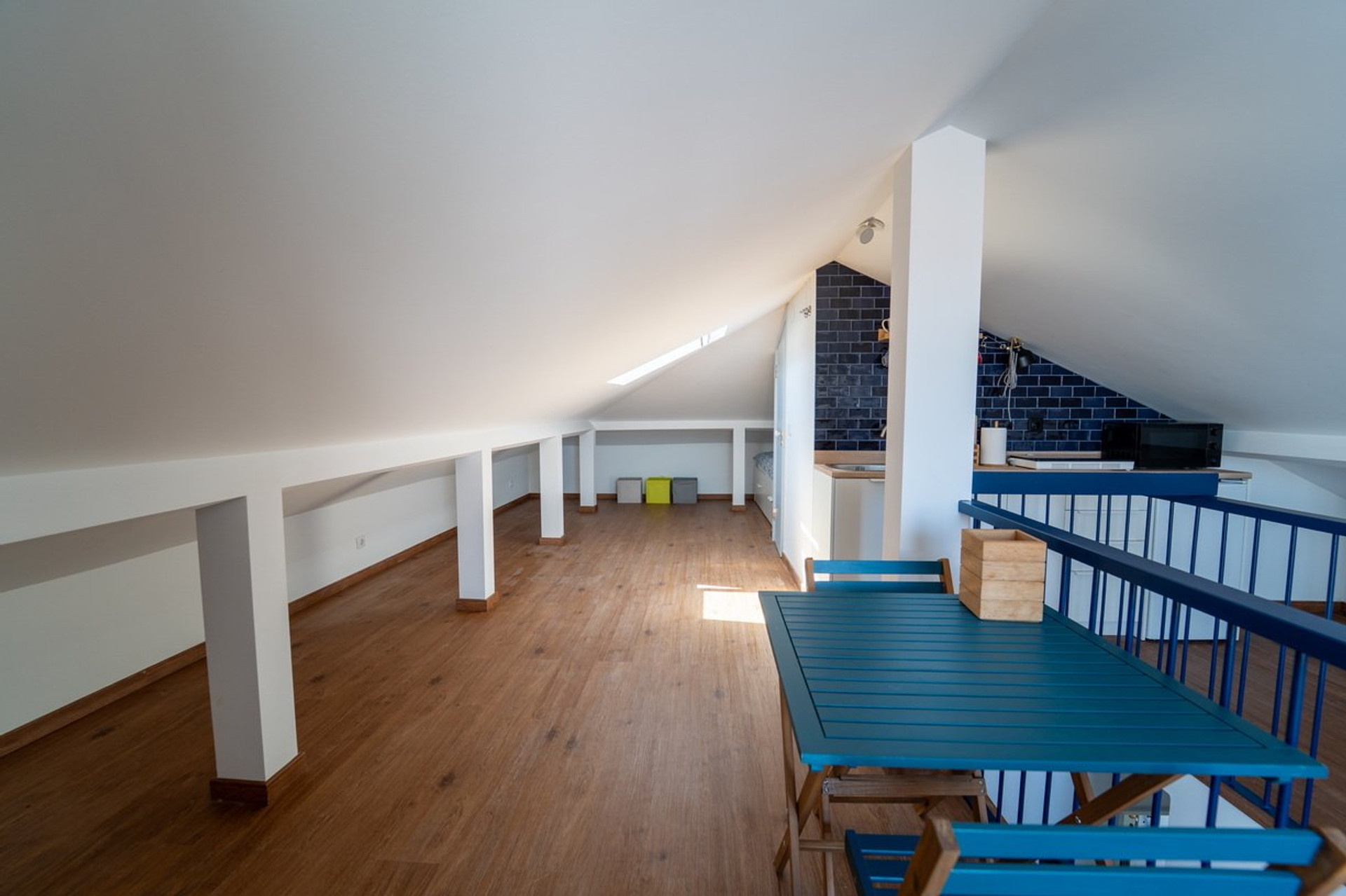 Loft dining and kitchen area