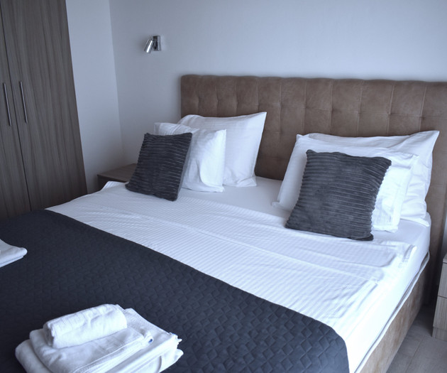 Cozy bedroom with pillows