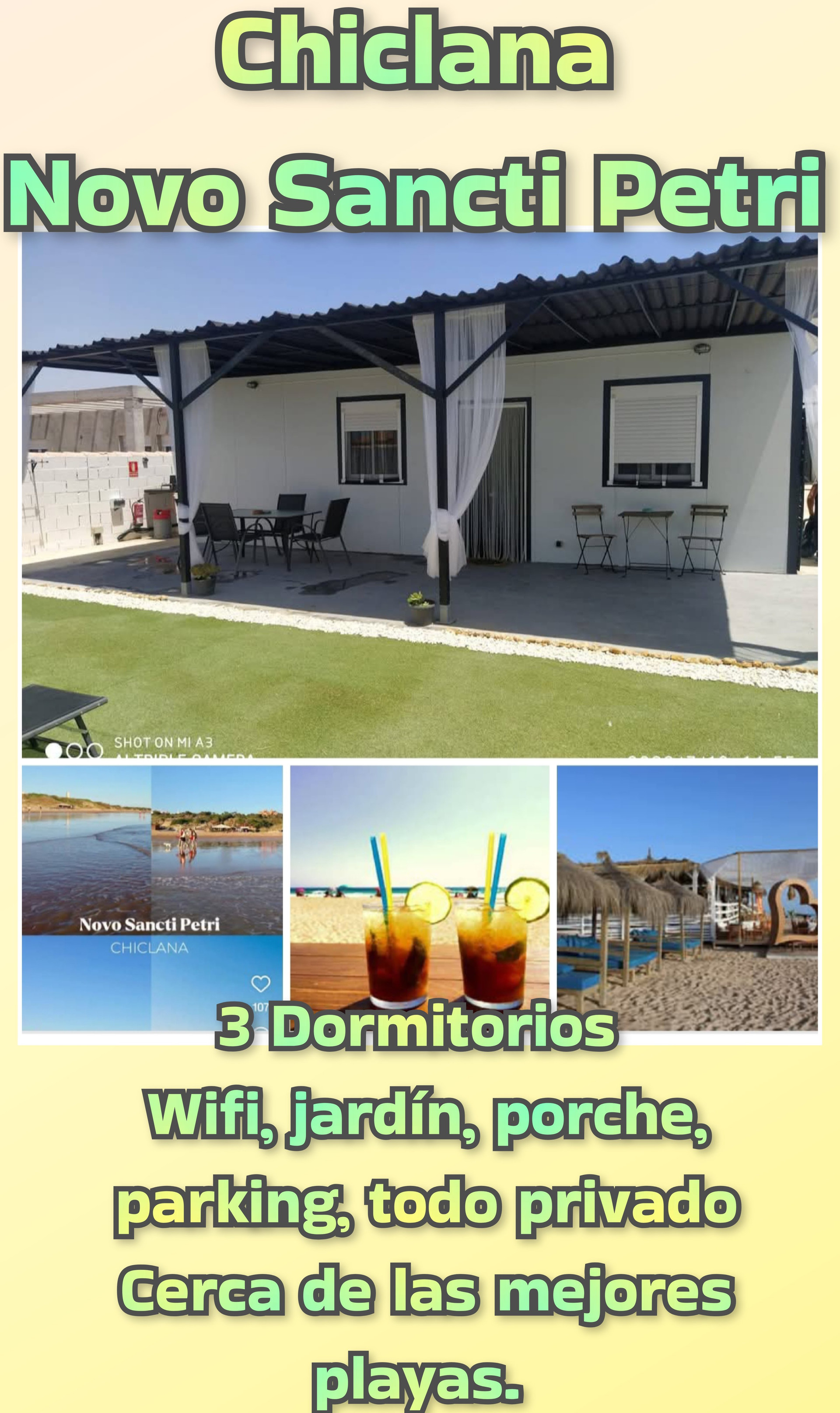 Property flyer with beach photos
