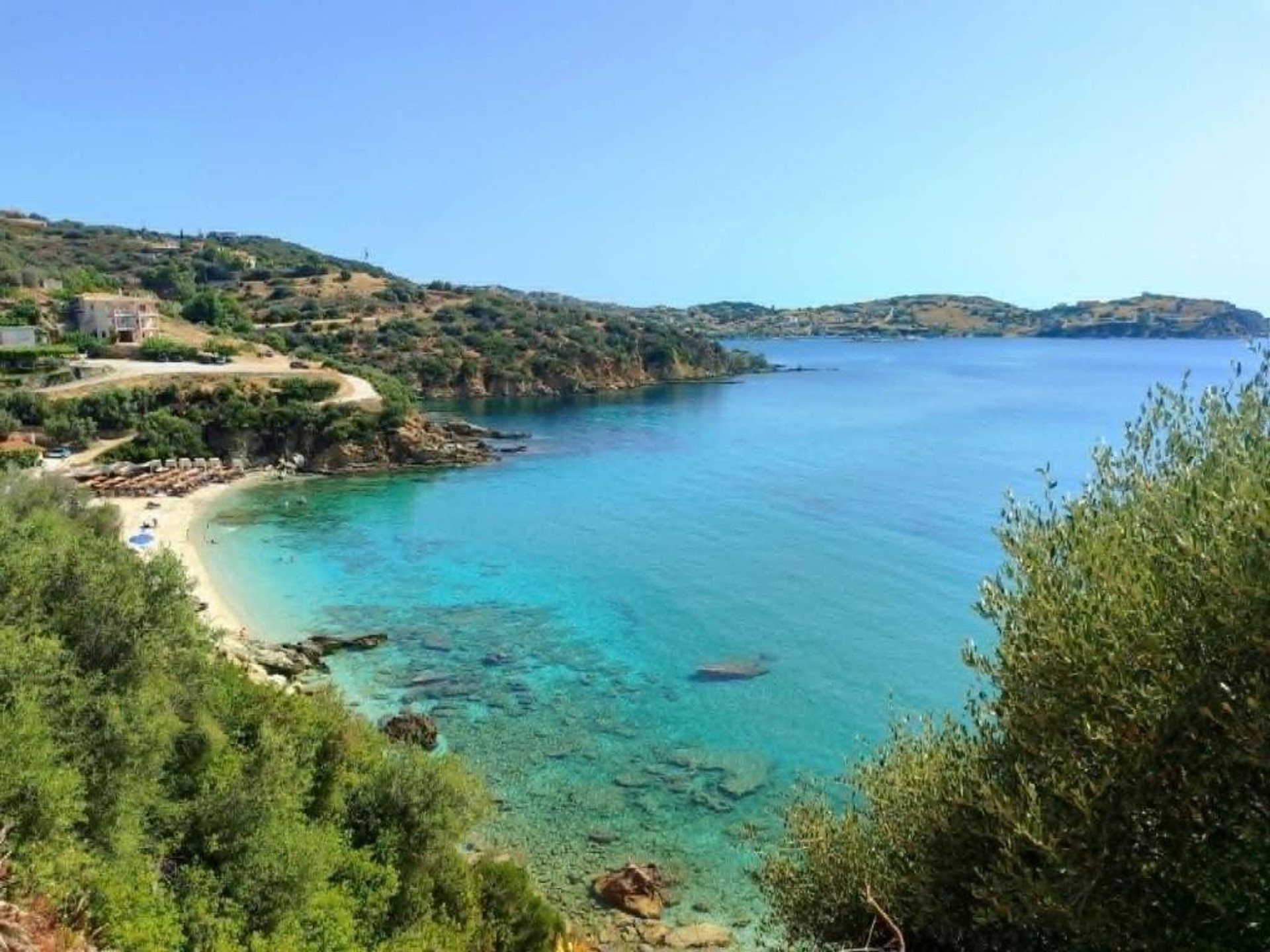 Stunning turquoise beach bay view
