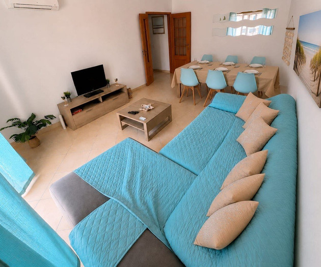 Open living dining space overview