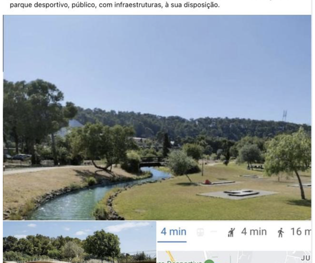 Nearby park with river