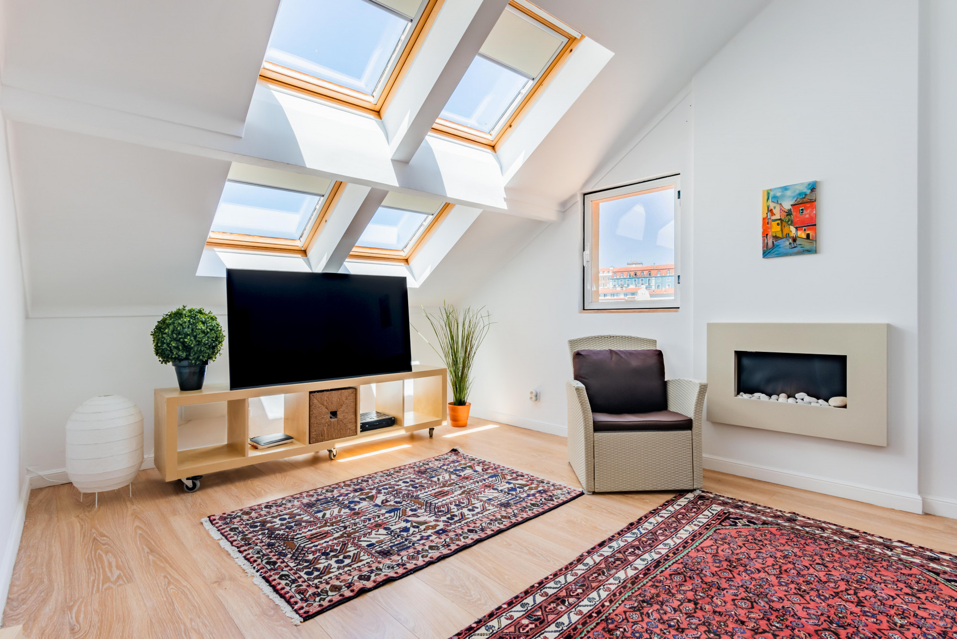 Living Room with Flat-Screen TV