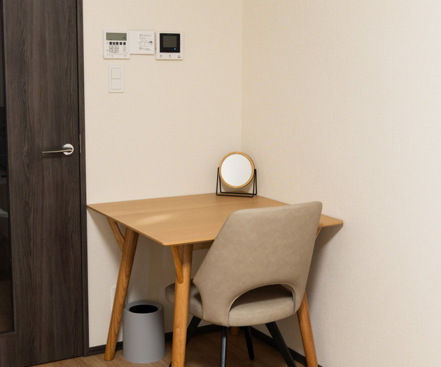 Study desk with mirror