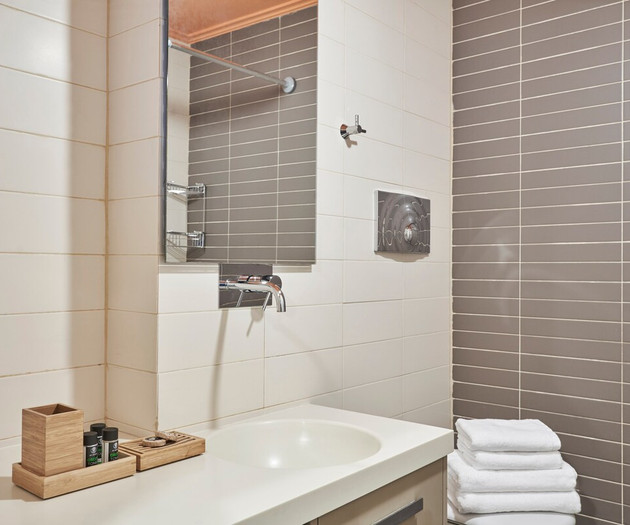 The bathroom's sink