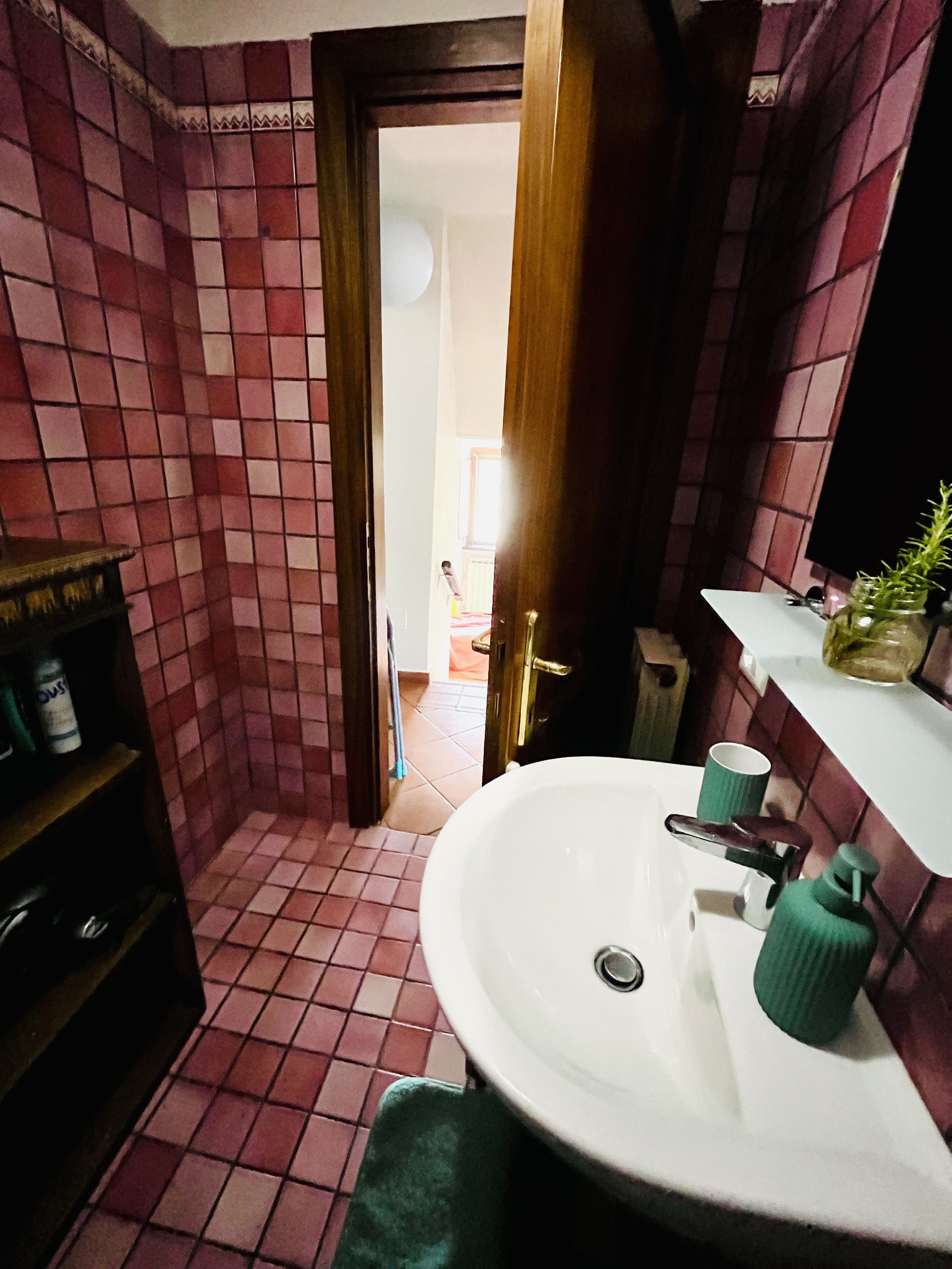 Shared bathroom with shower