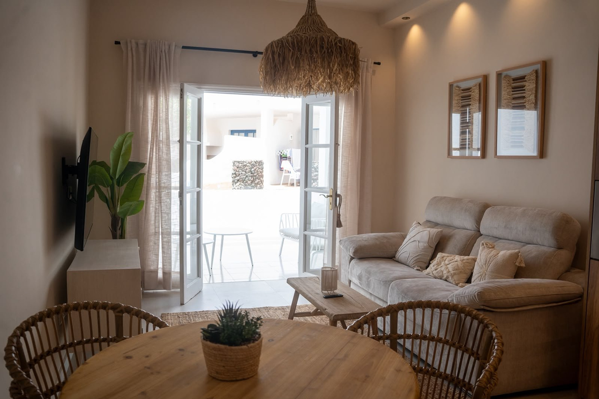 Living room with terrace access