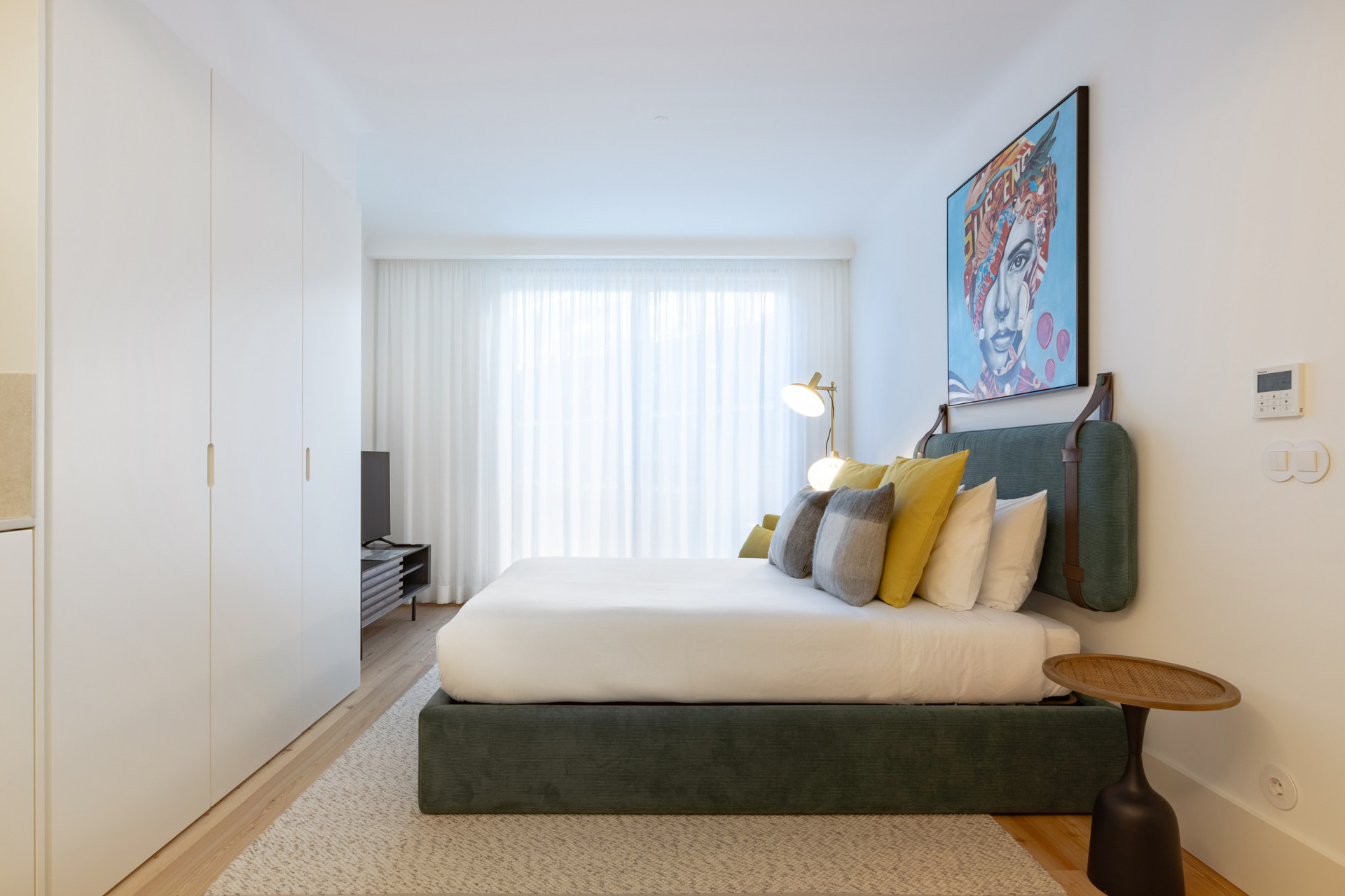 Living Area with a Double Bed
