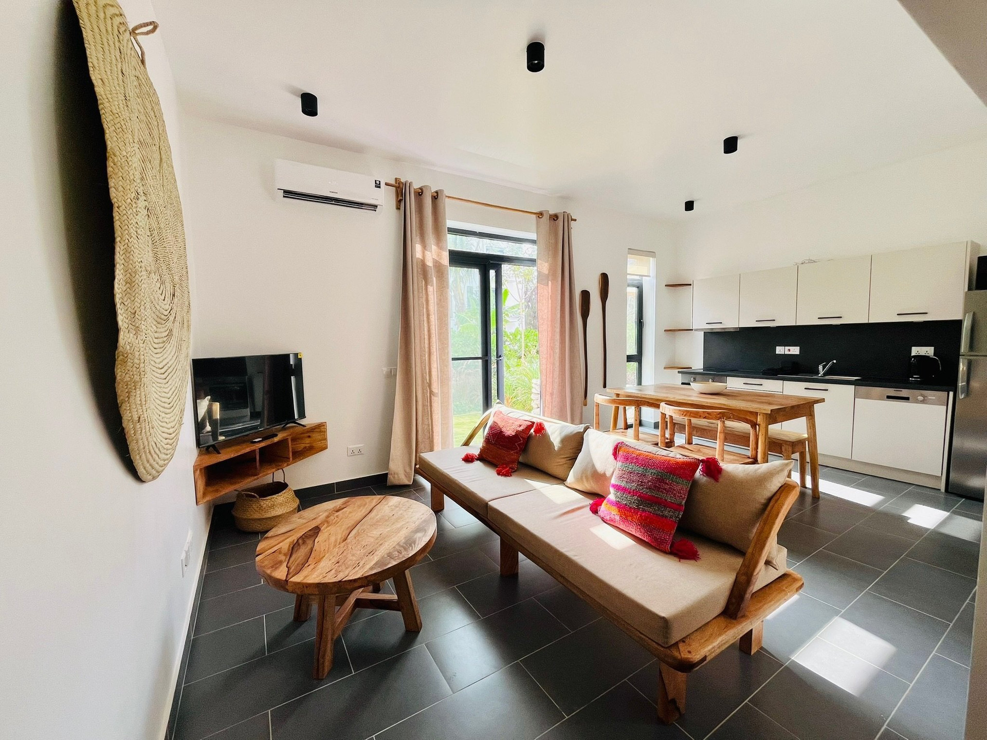 Living room with sofa and TV