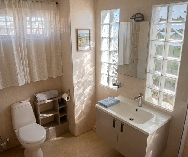 Bathroom with vanity sink